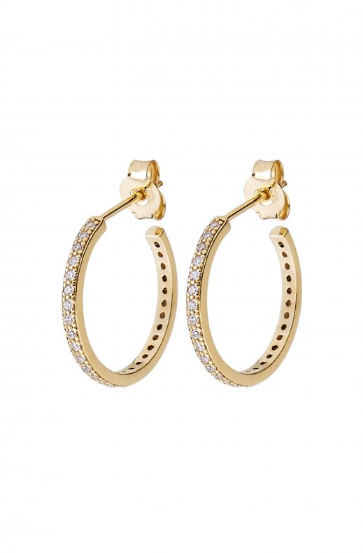 CU Jewellery - Two Round Stone Earring Gold