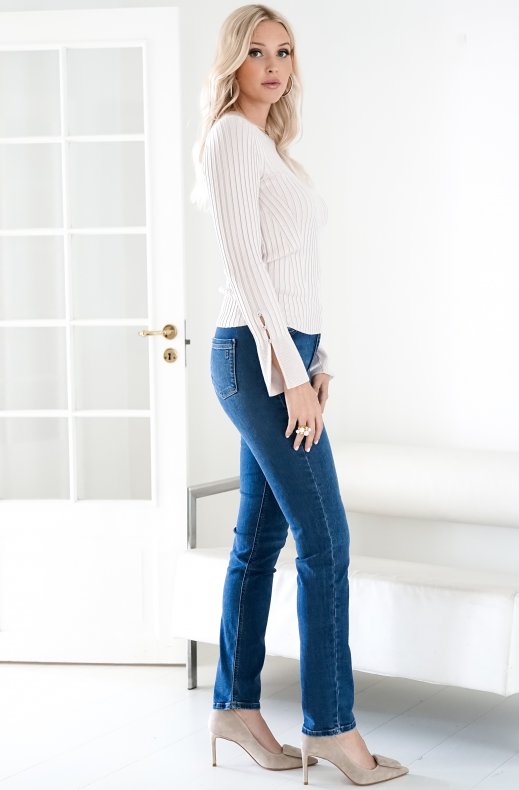 My Essential Wardrobe - Celina High Straight Jeans Medium Blue 32