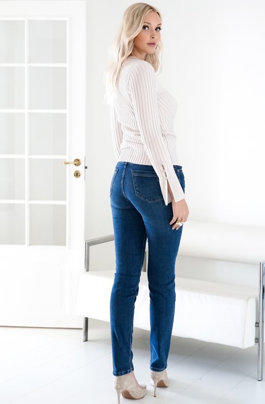 My Essential Wardrobe - Celina High Straight Jeans Medium Blue 30