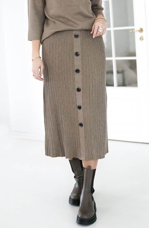Freequent - Ani Skirt Desert Taupe Melange