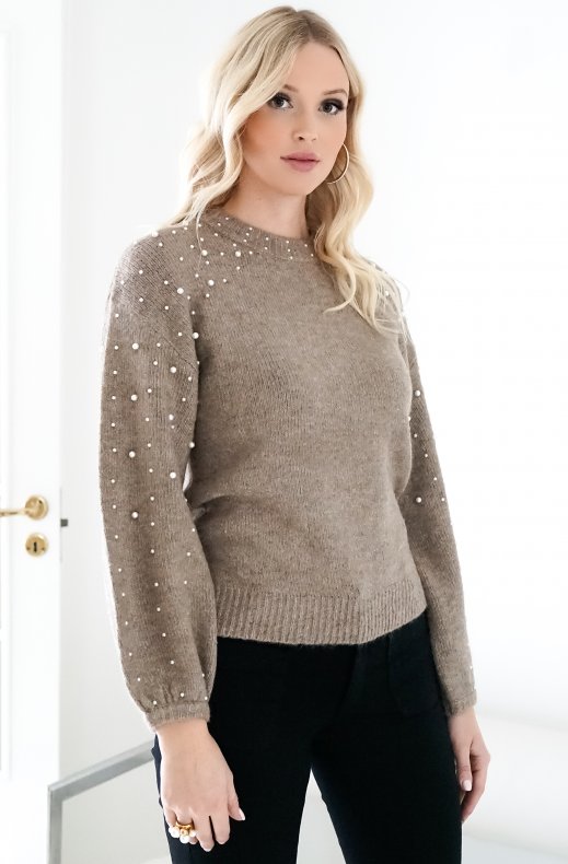 Freequent - Pearl Pullover 126200 Desert Taupe Melange