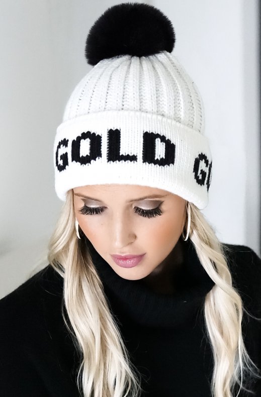 Goldbergh - Hodd Beanie Faux Fur - White