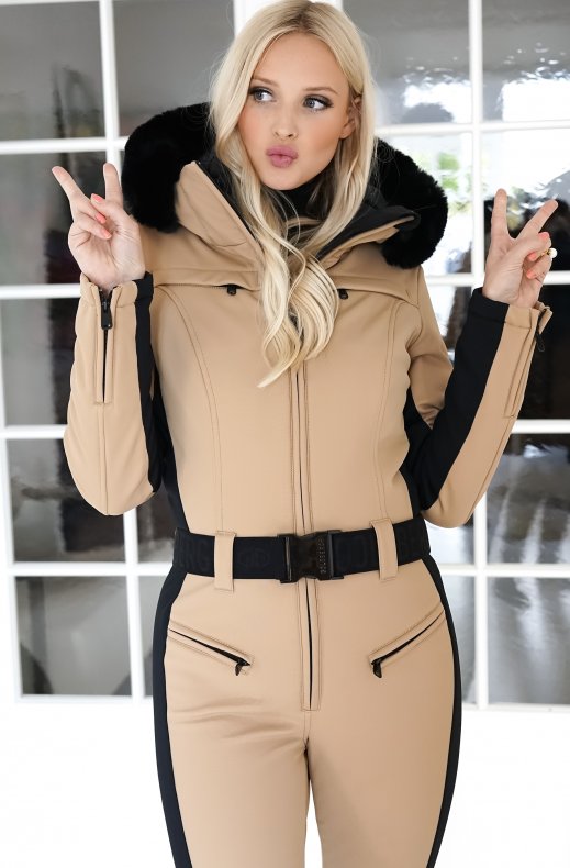 Goldbergh - Parry Jumpsuit Faux Fur Long Latte