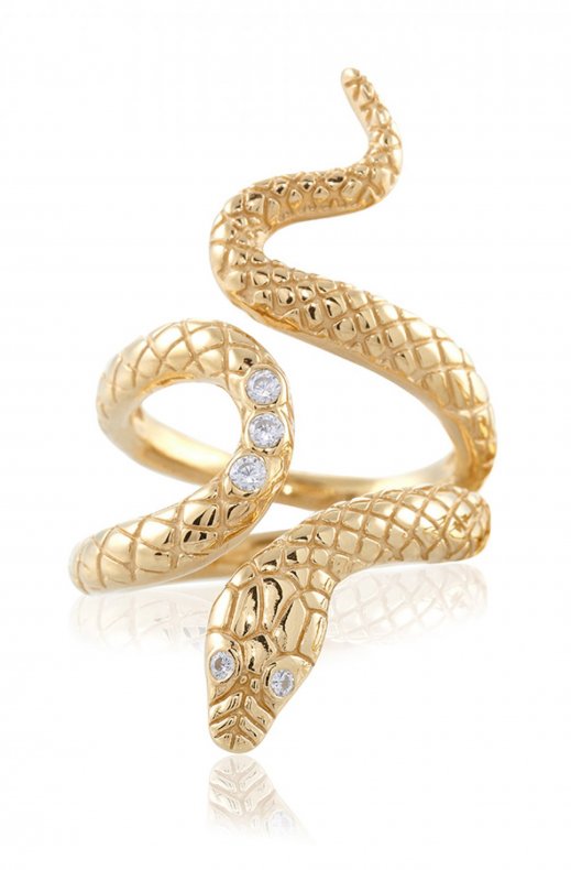 Carolina Gynning Jewelry - Snake Ring Goldplated