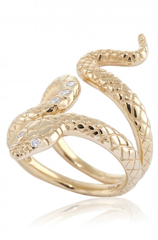 Carolina Gynning Jewelry - Snake Ring Goldplated