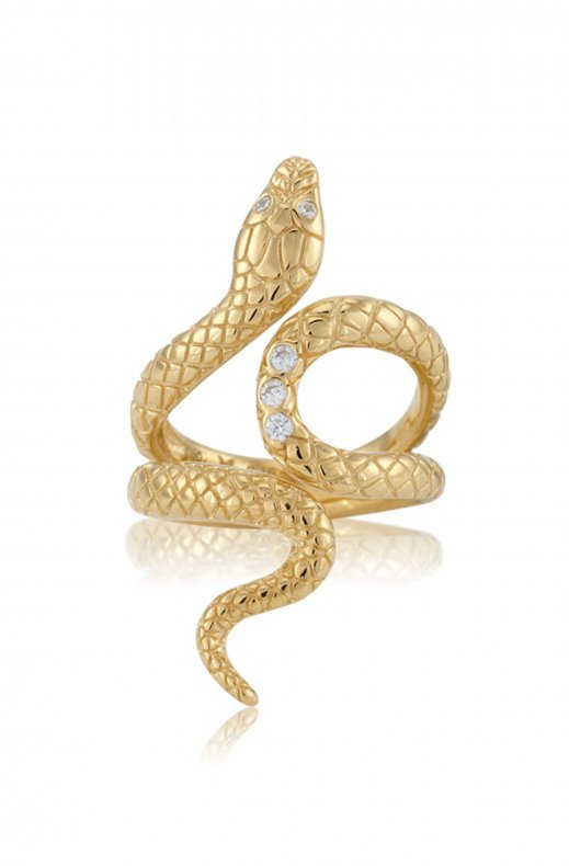 Carolina Gynning Jewelry - Snake Ring Goldplated