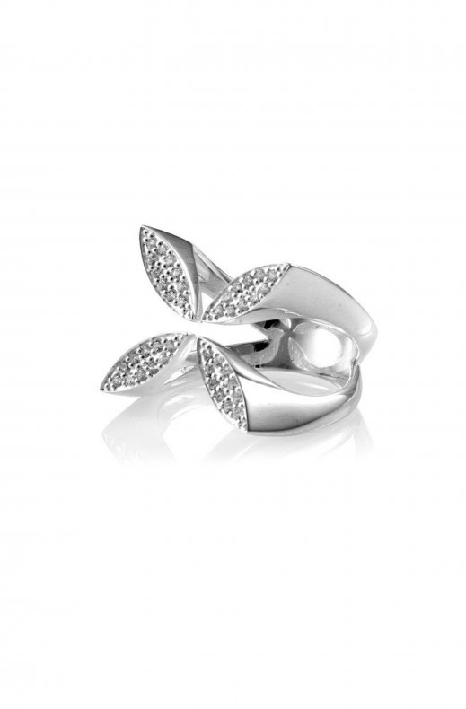 Carolina Gynning Jewelry - Sparkling Ellipse Ring Silver