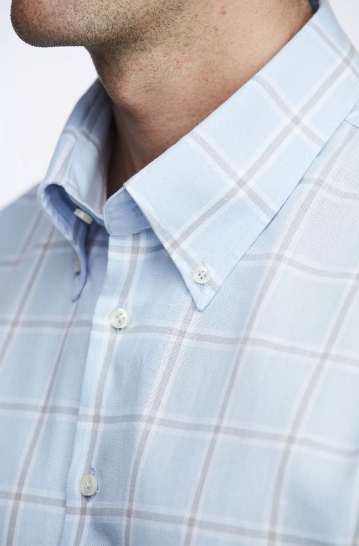Hansen & Jacob - Brooklyn Check Shirt 41 Light Blue
