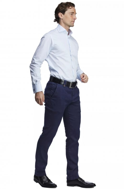 Hansen & Jacob - Maranello Linen Mix Chino 47 Blue