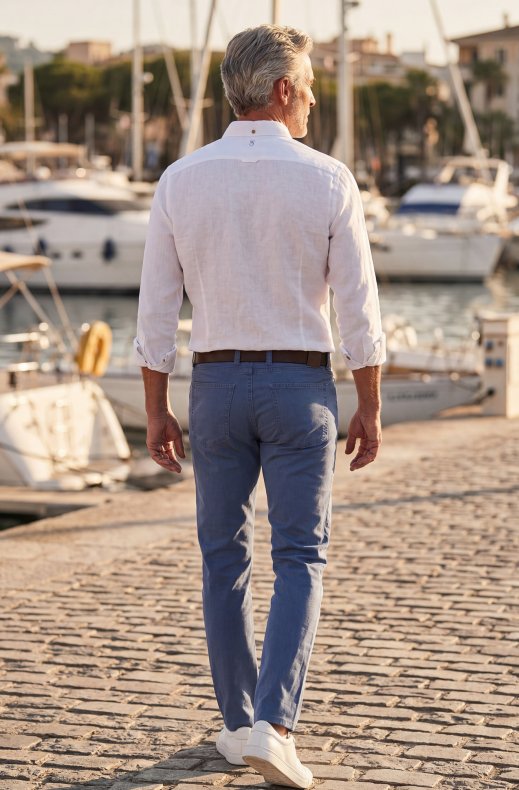 Hansen & Jacob - 5-PKT Twill Melange - Blue 44