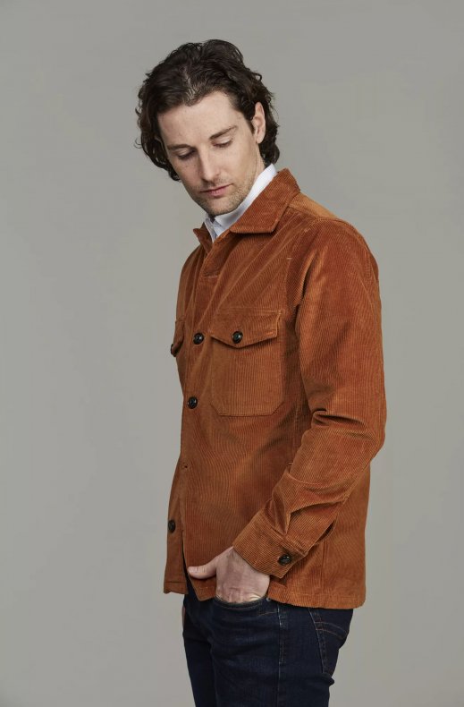 Hansen & Jacob - Corduroy Overshirt - 28 Soft Orange