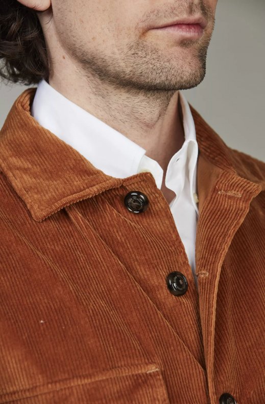 Hansen & Jacob - Corduroy Overshirt - 28 Soft Orange