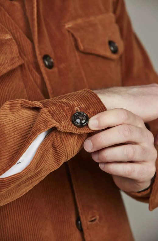 Hansen & Jacob - Corduroy Overshirt - 28 Soft Orange