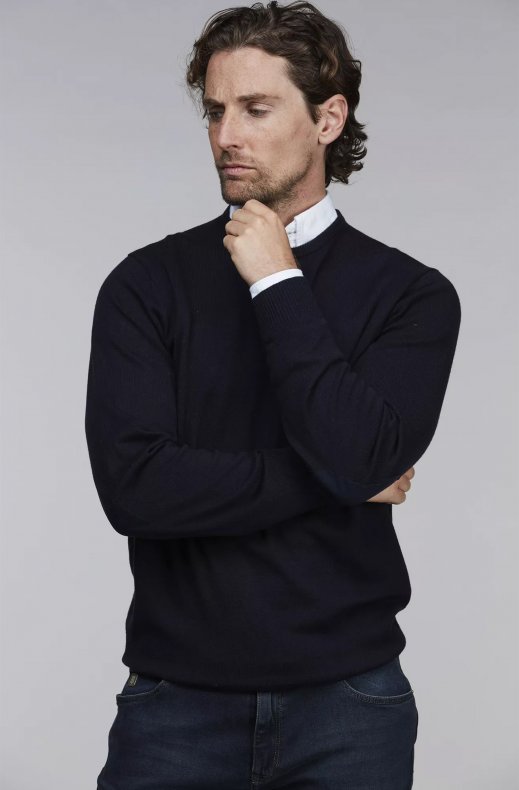 Hansen & Jacob - Crew Neck Sweater Navy 49