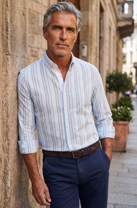 Hansen & Jacob - Gelato Stripe Shirt - Light Blue 40