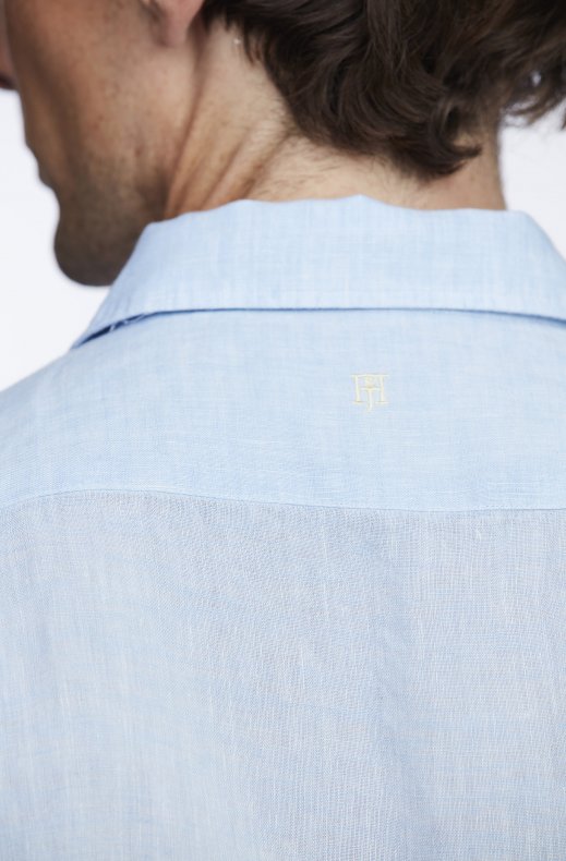 Hansen & Jacob - Linen Short Sleeve Resort Shirt - Light Blue 42