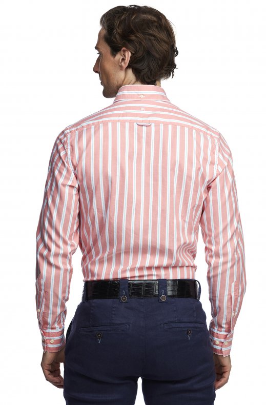 Hansen & Jacob - River Striped Shirt - Burnt Orange 29