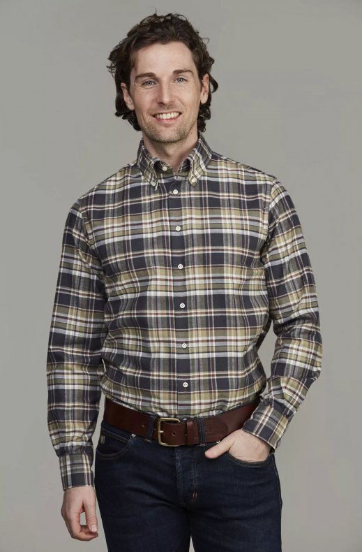 Hansen & Jacob - Twill Flanel Shirt - 55 Green