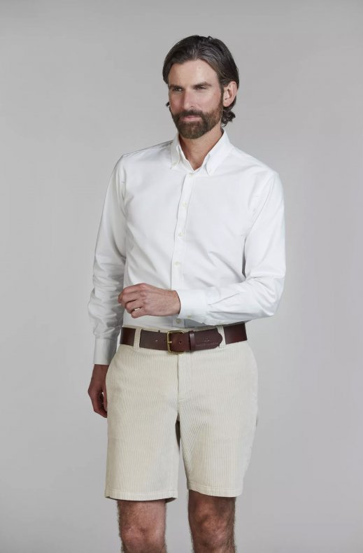 Hansen & Jacob - Washed 8W Cord Shorts - Irish White 12