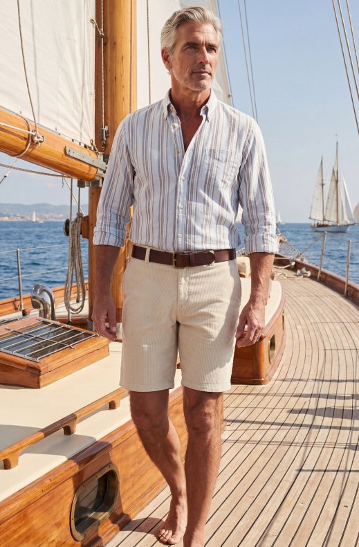 Hansen & Jacob - Washed 8W Cord Shorts - Irish White 12