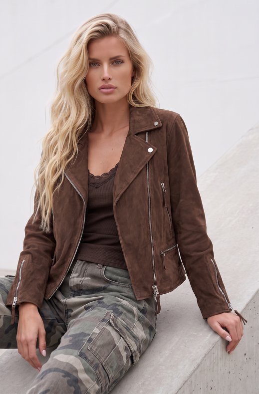 Human Scales - Ellen Jacket Suede - Dark Brown