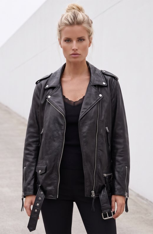 Human Scales - Emelie Leather Jacket Black