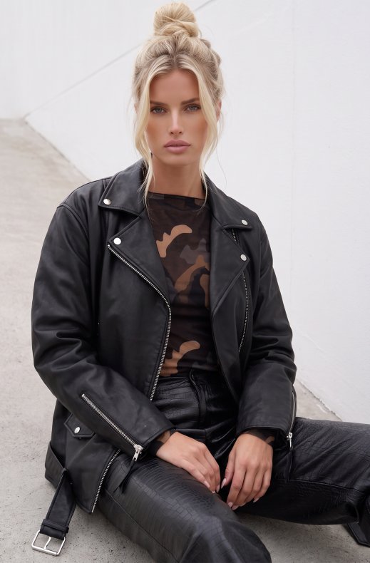 Human Scales - Emelie Leather Jacket Black