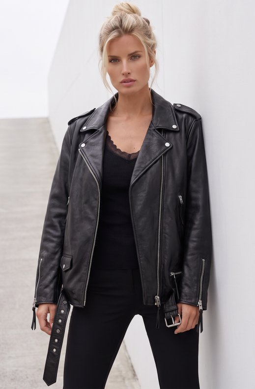 Human Scales - Emelie Leather Jacket Black