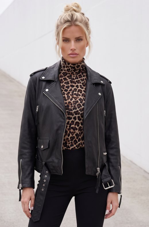 Human Scales - Leah Leather Jacket Black