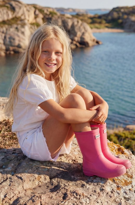 Hunter - Kids First Boot - Bright Pink