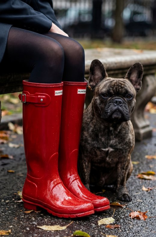 Hunter - Original Tall Gloss Boot - Military Red