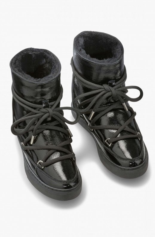 Inuikii - Full Leather Naplack Wedge - Black