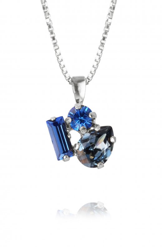 CAROLINE SVEDBOM - ISA NECKLACE RHODIUM BLUE