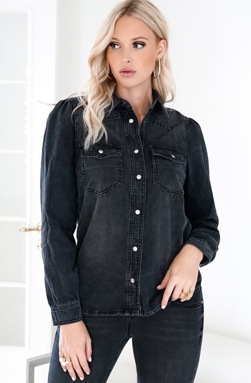 Ivy Copenhagen - Ora puff shirt - Black