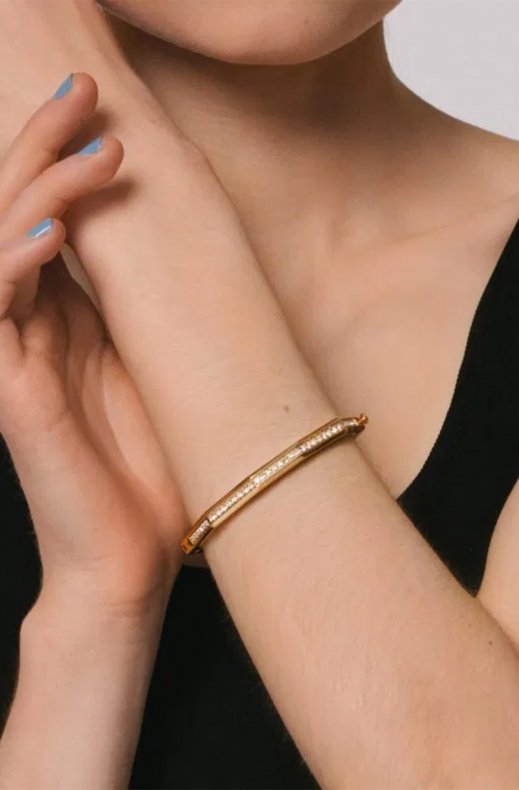 Jane & Sophie – Hexagon bracelet gold