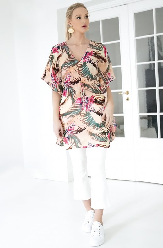 Kaanda - Basic Kaftan - Peach Tropical