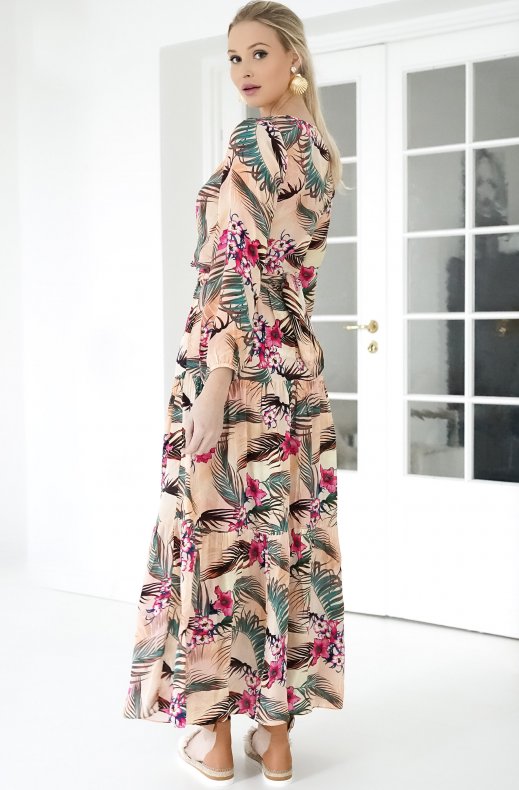 Kaanda - Long Skirt - Peach Tropical