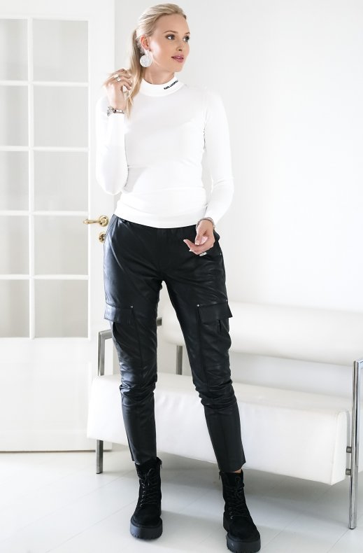 Karl Lagerfeld - Logo Mock Neck Sweater - White