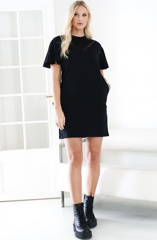 Karl Lagerfeld - Lace Karl Logo T-shirt Dress Black