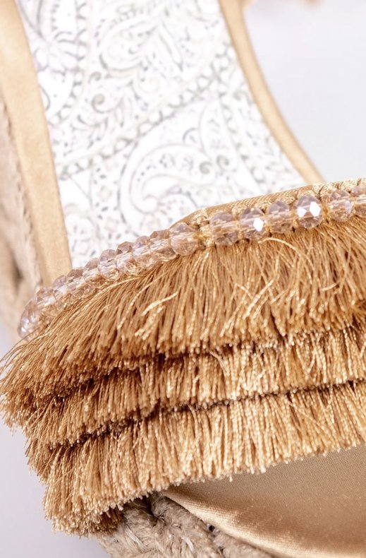 L.A. Water - Gold Boho Sandal Rope Wedge
