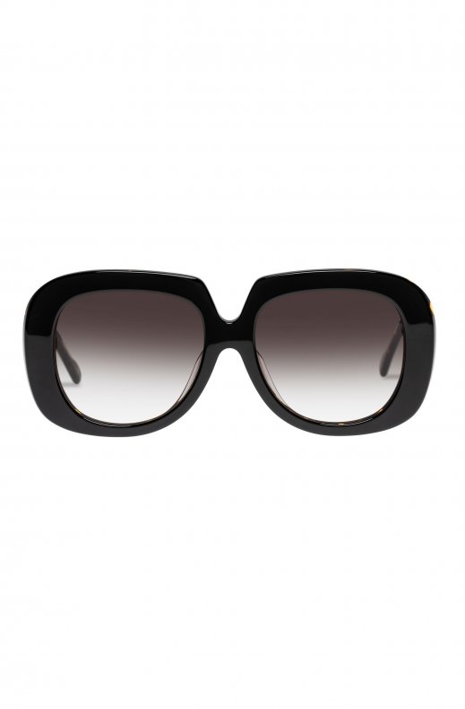 Le Specs - Bed of Roses Handmade - Black Tort with Khaki Lens