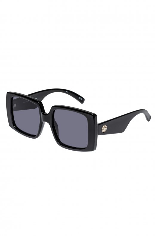 Le Specs - Glo Letter - Black with Smoke mono lens