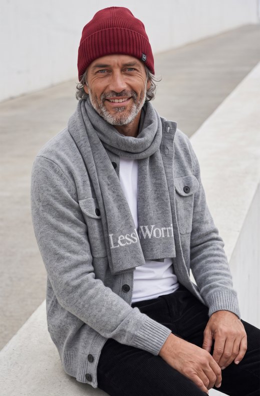Less Worries - Cashmere Blend Beanie - Brick