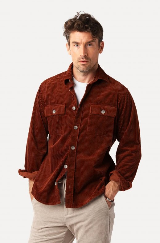 Less Worries - Cord Shirt - Brick