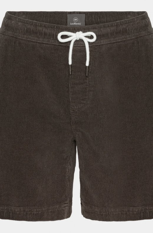 Less Worries - Cord Shorts - Chocolate