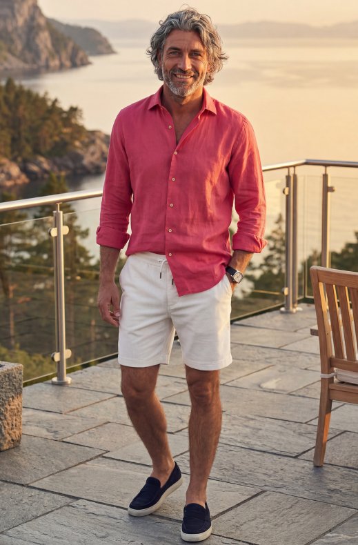 Less Worries - Linen Shirt - Grape