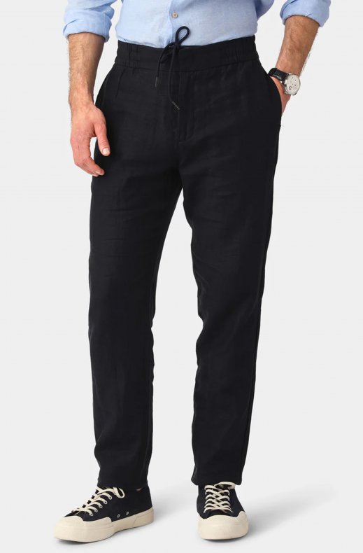 Less Worries - Linen Pants - Navy