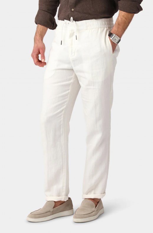 Less Worries - Linen Pants - Offwhite