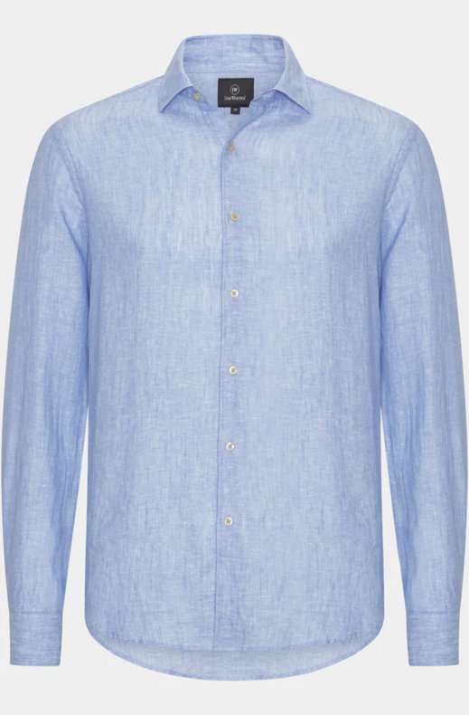 Less Worries - Linen Shirt - Light Blue