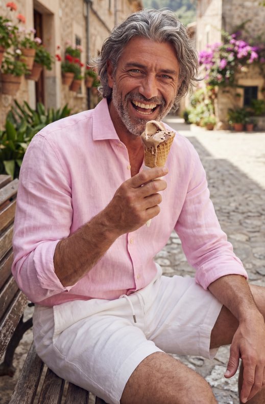 Less Worries - Linen Shorts - Offwhite